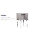 Flash Furniture 35.75 W X 53.5 H, Nebula Grey, Laminate, Melamine, Steel MT-M6221-SGLSC-GREY-GG